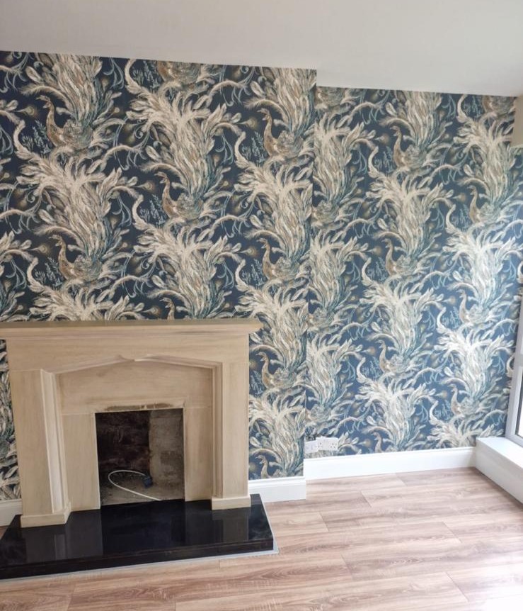 Professional wallpaper hanging